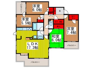 コートハウス北浦和（４０２）の物件間取画像